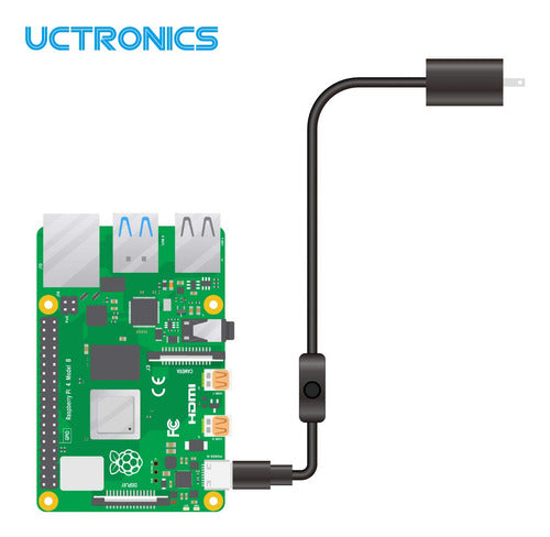 Uctronics - Power Supply with Switch for Raspberry Pi 4