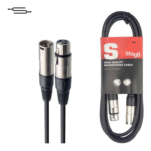 Stagg XLR Microphone Cable (Canon) 1 Meter - SMC1 0