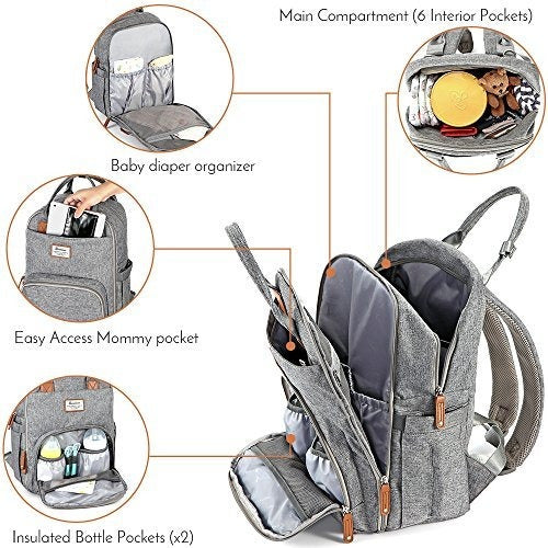 Ruvalino Diaper Bag Backpack, Multifunction Travel Backpack 1