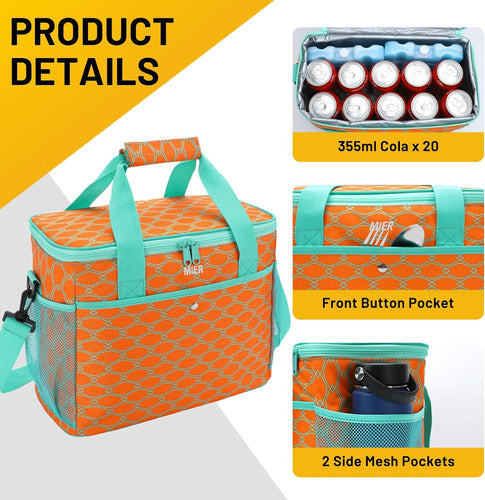 Gran Bolsa De Picnic Con Refrigerador Suave Para Comestibles 1