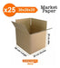 Market Paper Reinforced Cardboard Packing Box 30x20x20 for Moving Pack of 25 1