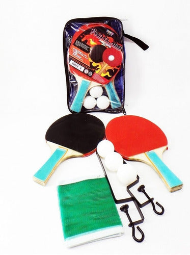 Faydi Ping Pong Set En Cartuchera Paletas Pelotas Red Soportes 1