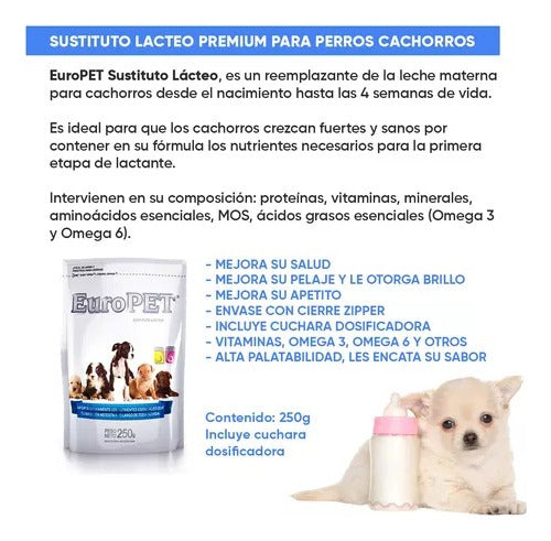 Europet Leche Cachorros Perro Lactante Sustituto Lácteo 250g 5