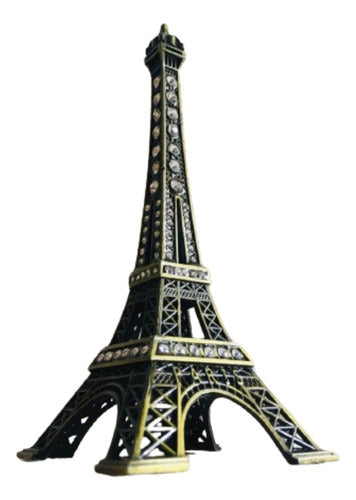 Miniatura De Bronze Torre Eiffel Paris Com Strass Luxo 0