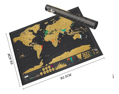 Deluxe Scratch Off World Map 59x83 8
