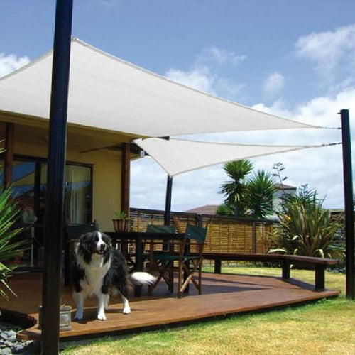 Toldo Vela P/ Sombra Viento C/ Uv - 4*5 Rectangulo Blanco 2