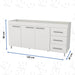 Orlandi Eco 1.60 Melamine Kitchen Undercounter Unit 7