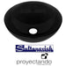 Round Pringles Black Tempered Glass Support Sink 42 cm 1