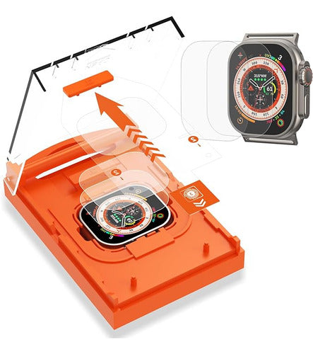 Kuzoom Full Coverage Screen Protector for Apple Watch Series 9/8/7 49mm 0