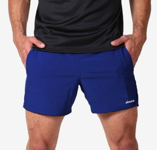 Men's Navy Blue Sports Shorts with Pockets for Running and Tennis 0