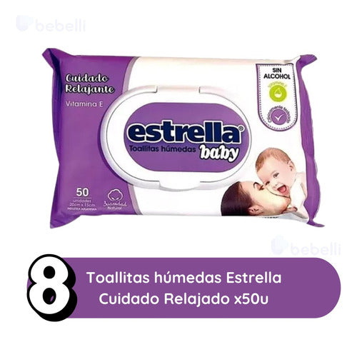 Estrella Baby Moisturized Baby Wipes Lavender X 400 Units 1