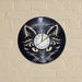 Fierro 100% Argento Vintage Cat Wall Clock Laser Cut Vinyl Disc 2