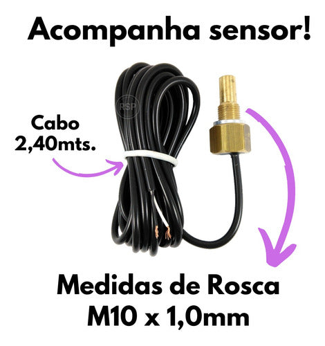 Relogio Temperatura Gol G1 G2 G3 G4 Medidor Sensor Completo 1