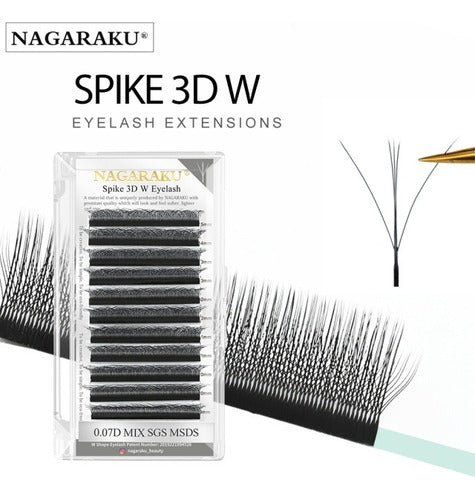 Nagaraku 3D W Spike Technology Eyelash Extensions 1