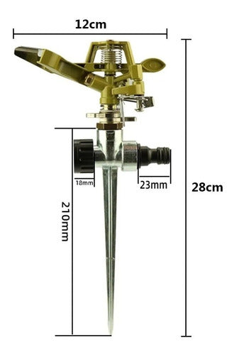 SRPAY Impact Sprinkler Stake Irrigation 1/2' Impulse 10m 2