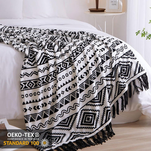 Casaagusto Ethnic Design Blanket for Bed or Sofa - 152 x 127 cm 3