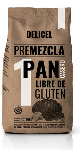 Premezcla Pan Sin Tacc - Delicel - Caja 6 Unid De 500 Gr 0