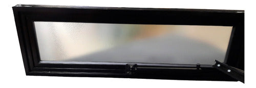Black Aluminum Ventilator Window 110 x 30 cm 0