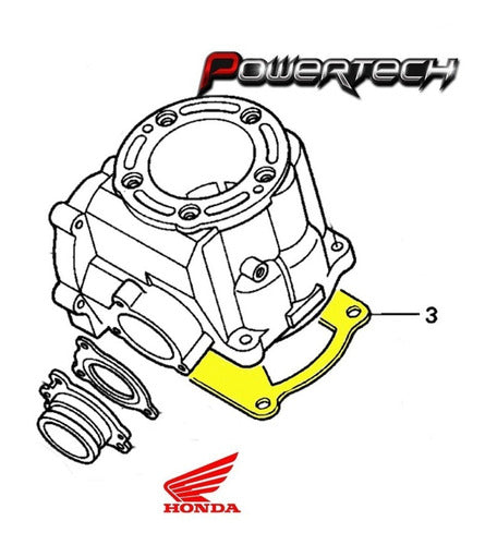 Honda Junta Base Cilindro CR 125 00 / 02 - Original - Powertech Motos 2