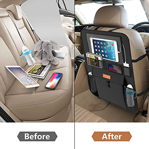 Smart Elf Car Seat Protector & Organizer - Black 3