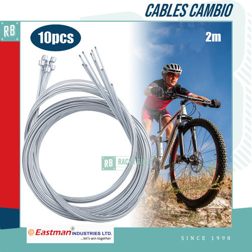 Eastman Cambio Cables Para Bicicleta X 10 Unidades - Racer 1