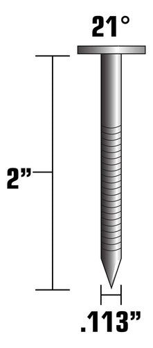 Metabo HPT Round Head Galvanized Nails, 5 Cm X 0.29 C 1