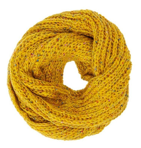 Multicolor Knit Infinity Scarf Freckle 0