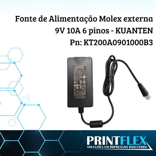 Fonte De Alimentação Molex Externa  Kuanten - 9v 10a 6 Pinos 1