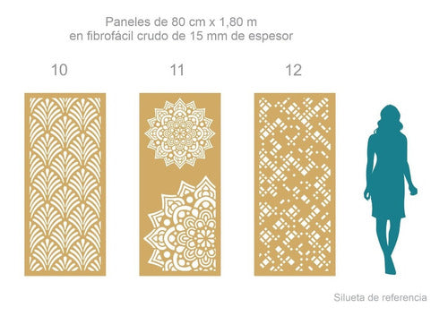 Mister Biombo Divisor De Ambientes Panel Calado 80 Cm X 1,80 M Mdf 15 Mm 4