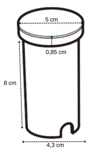 2 Balizadores Piso Pvc 3w Redondo Eclipse Luz Branco Quente 1