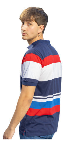 Men's Premium Imported Striped Cotton Polo Shirt in Special Sizes 2