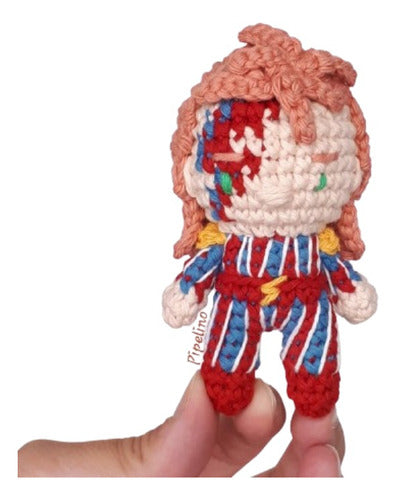 Handmade David Bowie Ziggy Stardust Amigurumi Doll by Pipelino 0