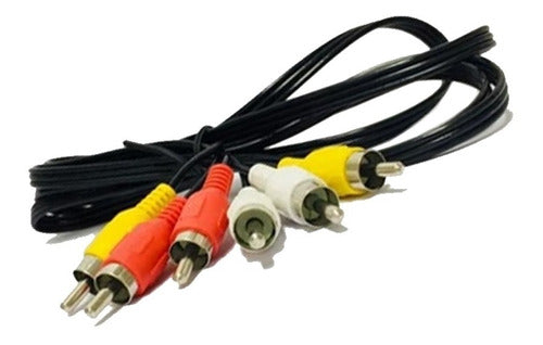 Cable Triple RCA 1.5 Mt TV DVD Radio Video Games Consoles 0