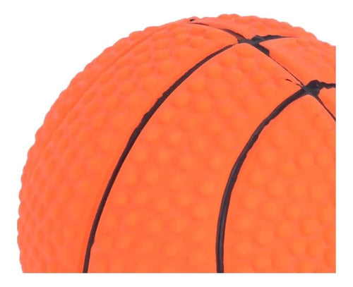 Mercadoflash Basketball Orange Squeaky Anti-Stress Pet Ball 2