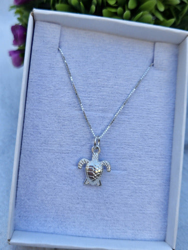 925 Silver Sea Turtle Pendant Necklace 3