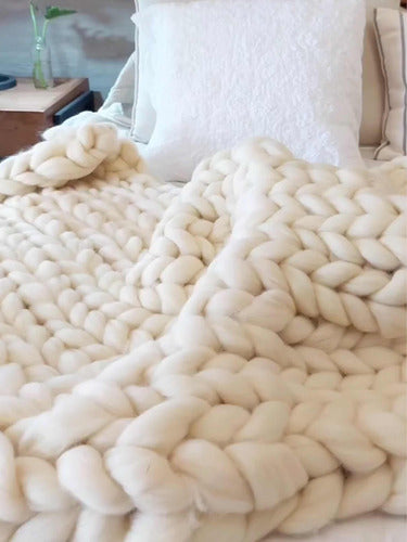 XXL Merino Wool Nordic Blanket 0.80 x 1.20 Bed Runner 1