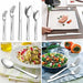 Lianyu - 45-Piece Square Cutlery Set with Serving Utensils 1