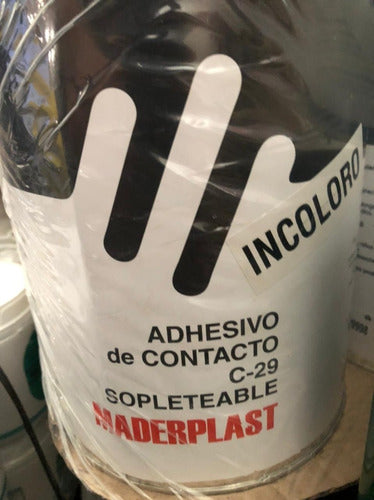 Adhesivo  De Contacto Sopleteable Incoloro - 4 Lt Maderplast 4