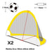 Educando Arco De Futbol Autoarmable Set X2 Con Pelota 80x60 Cm 2