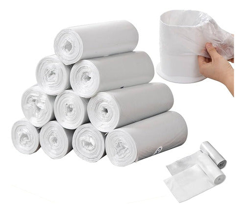 Plasline White Bathroom Waste Bag Roll 40x40 cm - 120 Units 0