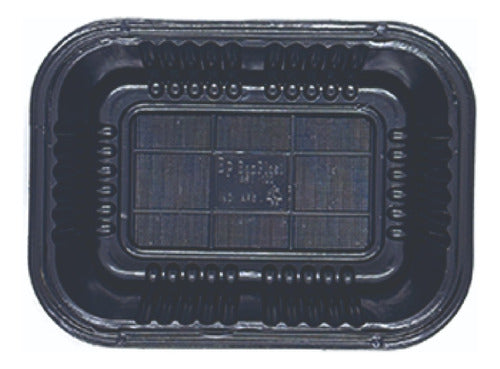 Market Paper Disposable Black Plastic Tray 102 Micro-delivery X1200 3