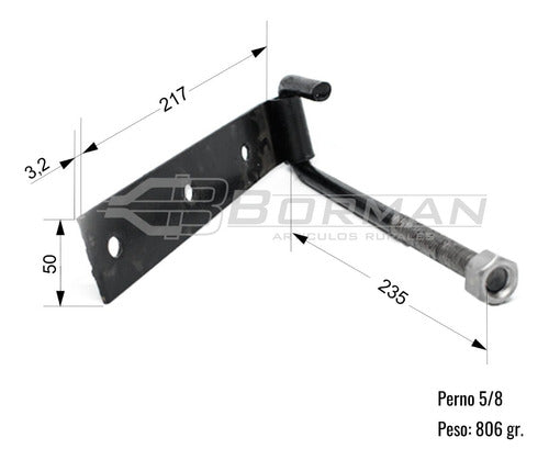 Bisagra P/ Tranquera (ch Especial)  Perno 5/8 X 4 Unidades 1