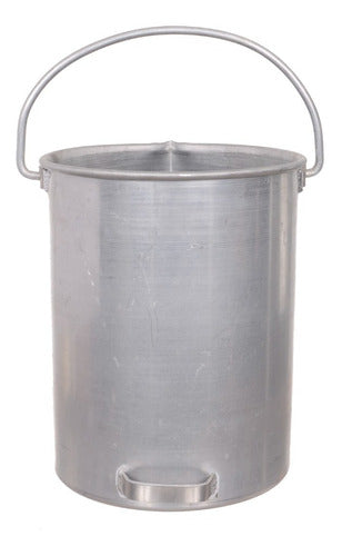 HIERGATH Aluminum Bucket 20 Liters with Handle and Spout 1