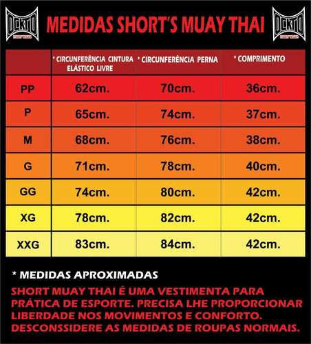 Short Muay Thai Estilo Tâilandes Feminino Treino Basic Ockto 3