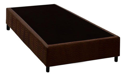 Cama Box Solteiro Suede Marrom (78x20)costa Rica 0