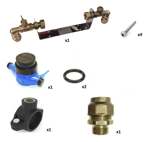 Bronzo Aleaciones Connection Kit + Meter + Clamp + 3x Fitting 1