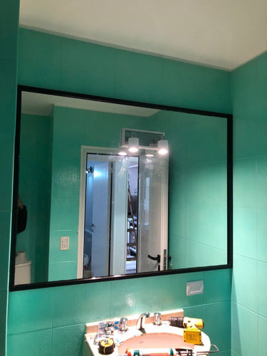 Modern Aluminum Frame Mirror 80x110 cm 5