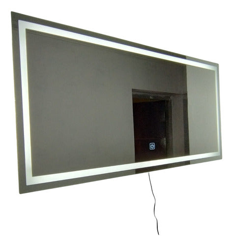 Rectangular LED Touch Light Mirror 80x60cm Cool or Warm White 0