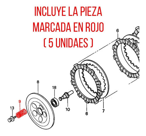 ProX Racing Parts Kit Resortes Canasta De Embrague Honda Xr 400 R 1996 Al 2004 1