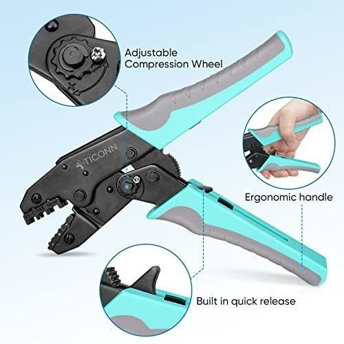 Ticonn Crimping Tool for Heat Shrink Connectors - 30c 4